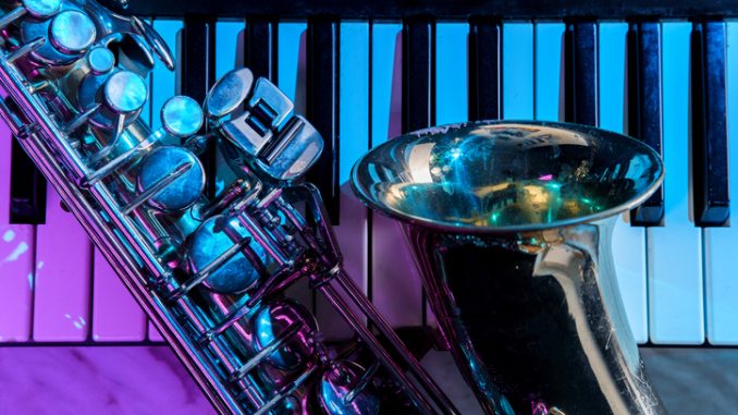 Old Saxophone Piano Keyboard